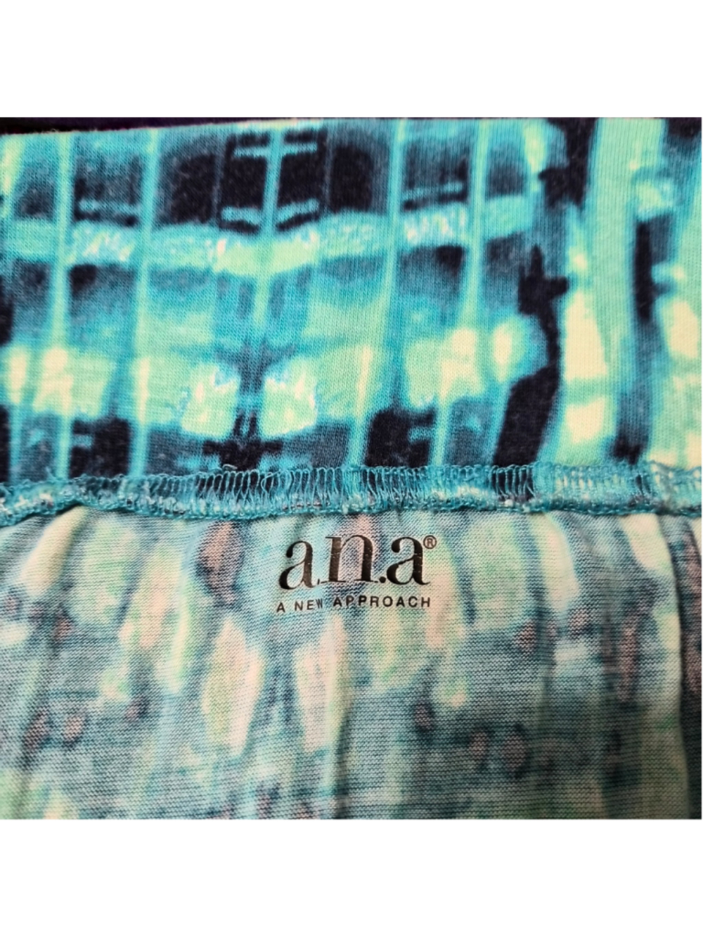 Ana Women's Maxi Skirt Blue and Green Tie Dye Pattern Size M - Picture 5 of 8